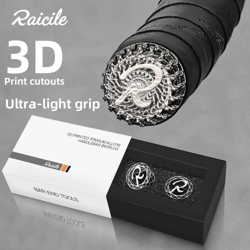 3D Printing Grip - ปลั๊กแฮนด์จักรยานที่ผลิตด้วยเทคโนโลยี 3D ด้วยวัสดุไทเทเนียมอัลลอยด์จาก Raicile เหมาะสำหรับจักรยานเสือภูเขา จักรยานถนน