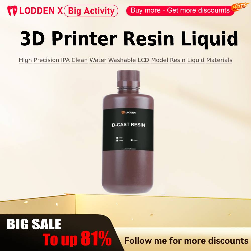 3D Printing Liquid - Lodden 3D เครื่องพิมพ์เรซิ่น Liquid 385/405nm ความแม่นยําสูง