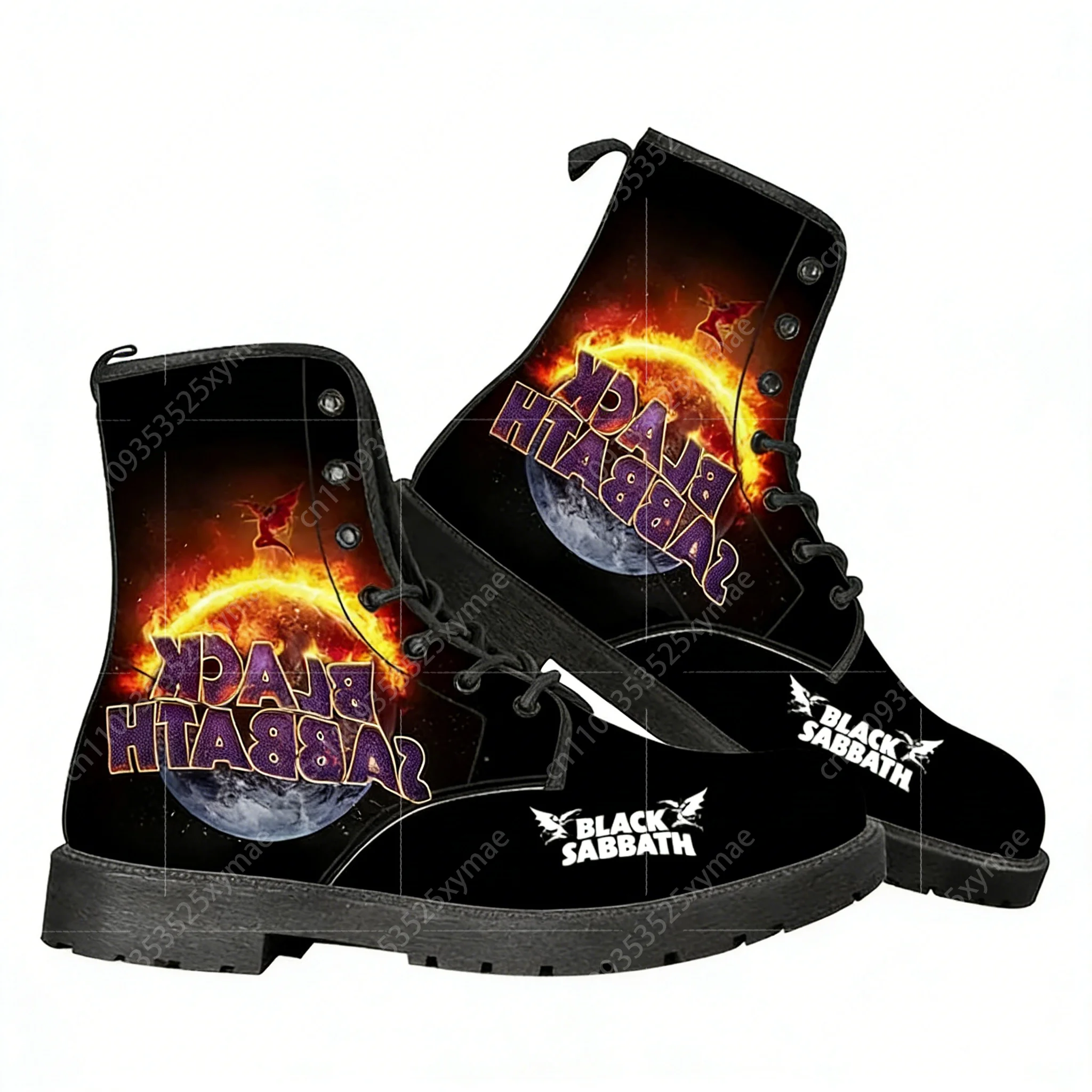 3D Printing Rock - แบล็คซาบาธ ร็อคแบนด์รองเท้าลำลองวงดนตรีเฮฟวีเมทัลบุรุษสตรีรองเท้าวัยรุ่นแฟชั่น 3D บู๊ทกลางแจ้งรองเท้าสั่งทำพิเศษ