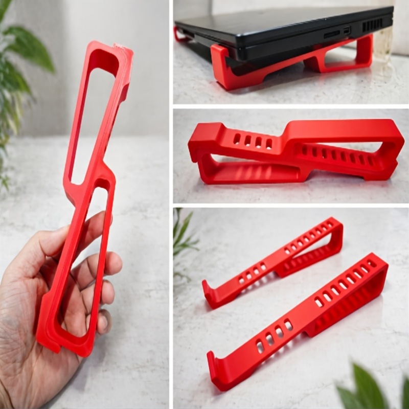 3D Printing Laptop Stand - ขาตั้งแล็ปท็อปแบบพกพาที่ผลิตด้วยเทคโนโลยี 3D พร้อมระบบระบายอากาศ, ขาตั้งระบายความร้อนน้ำหนักเบาตามหลักสรีรศาสตร์, ใช้ได้กับแล็ปท็อปทุกประเภทสำหรับบ้านและสำนักงาน