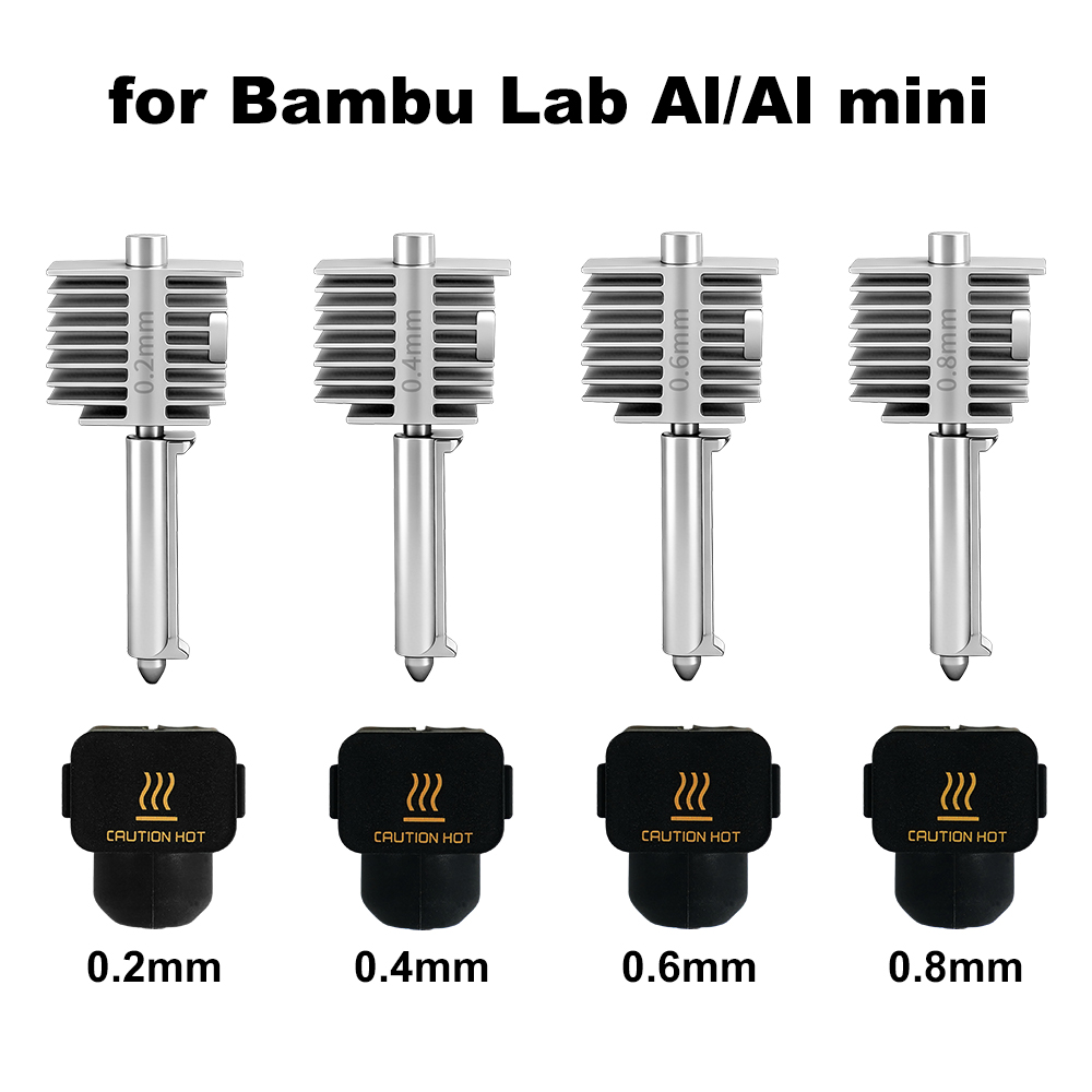 3D Printing Laboratory - อุปกรณ์เสริมสำหรับเครื่องพิมพ์ 3 มิติ A1/A1 Mini ชุดหัวฉีดแบบรวม