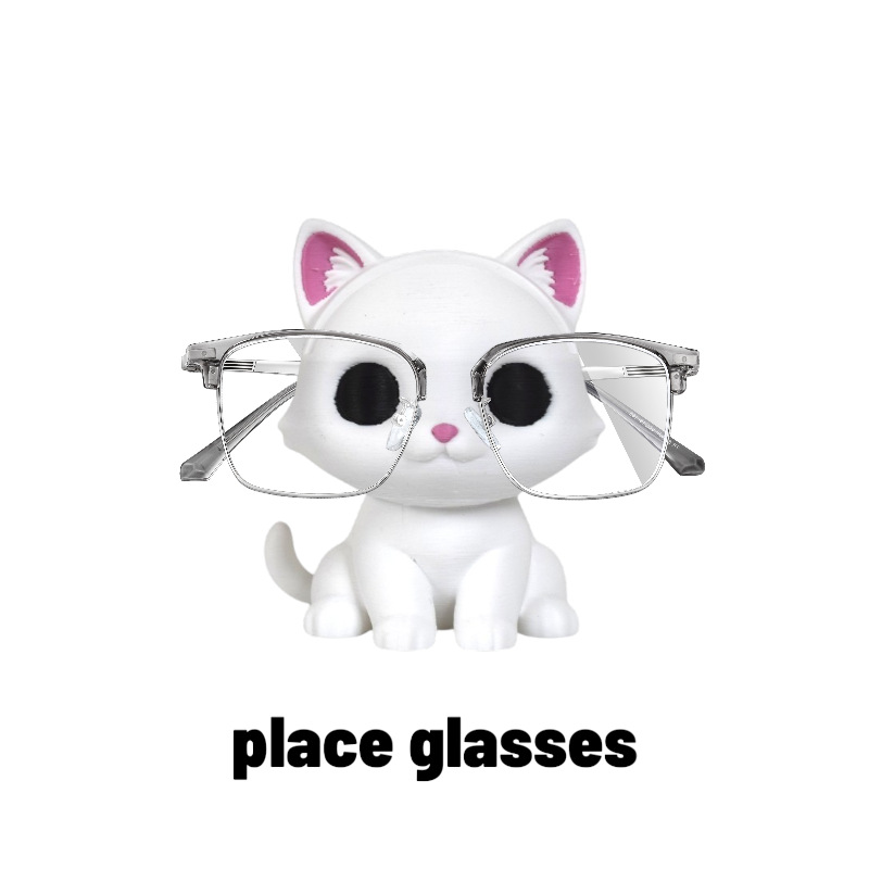 3D Printing Glasses Frames - กรอบแว่นตารูปแมวน่ารักสร้างสรรค์ 3D พิมพ์ลาย ตกแต่งบ้าน สำนักงาน โต๊ะทำงาน