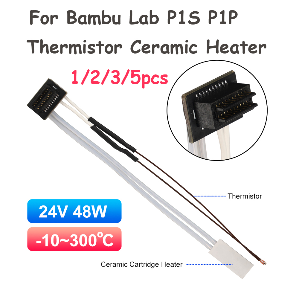 3D Printing Laboratory - ฮีตเตอร์เซรามิกเทอร์มิสเตอร์สำหรับ Bambu Lab P1S P1P ชุดหัวพิมพ์