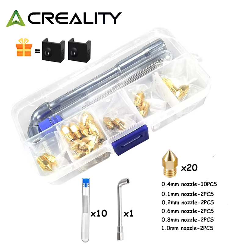 หัวฉีดทองเหลือง CREALITY 20 ชิ - 3D Printing Nozzle บทวิจารณ์และราคา