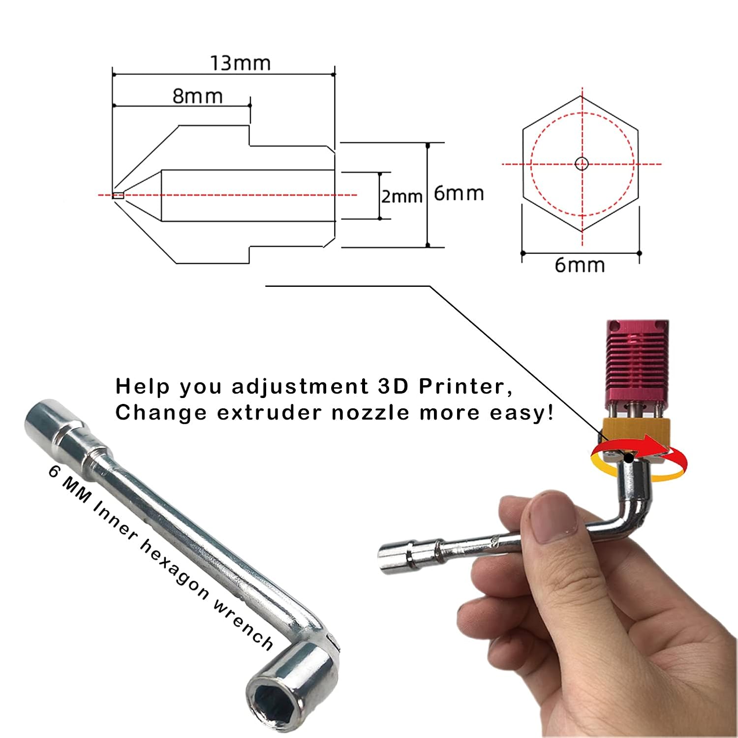 หัวฉีดทองเหลือง CREALITY 20 ชิ - 3D Printing Nozzle บทวิจารณ์และราคา