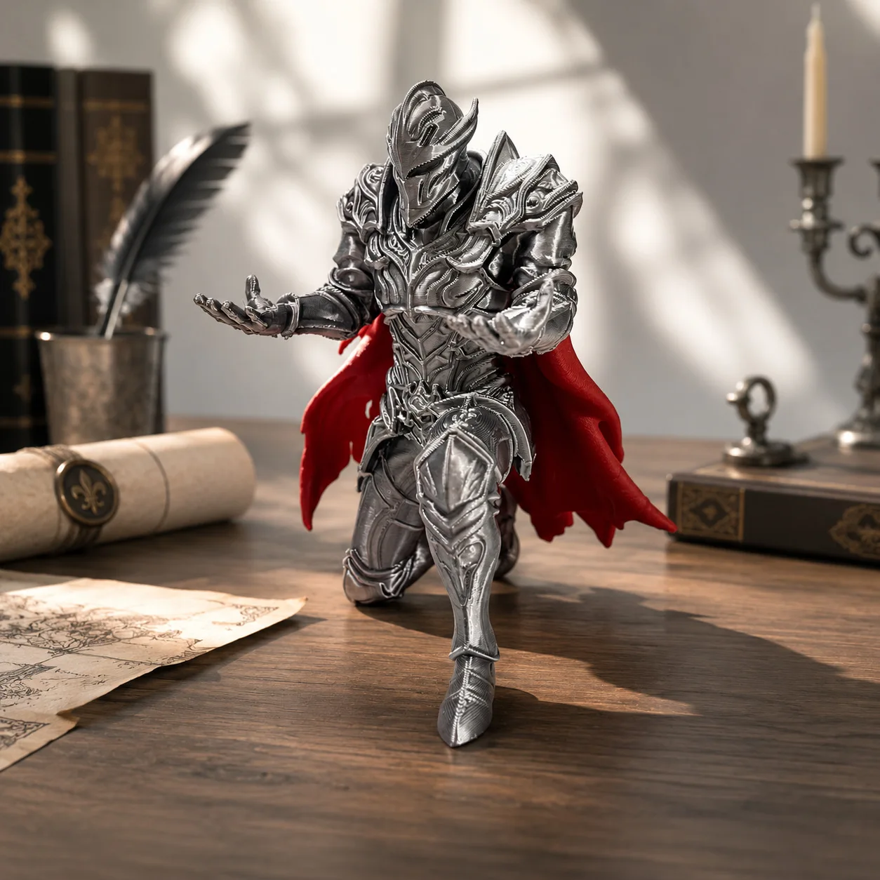 ที่วางปากกาอัศวินรัตติกาลแบบพิ - 3D Printing Knight Armor บทวิจารณ์และราคา