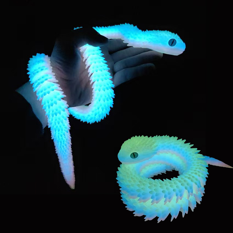 30/60/80 ซม.3D พิมพ์งูเรืองแสง - 3D Printing Action Figure บทวิจารณ์และราคา