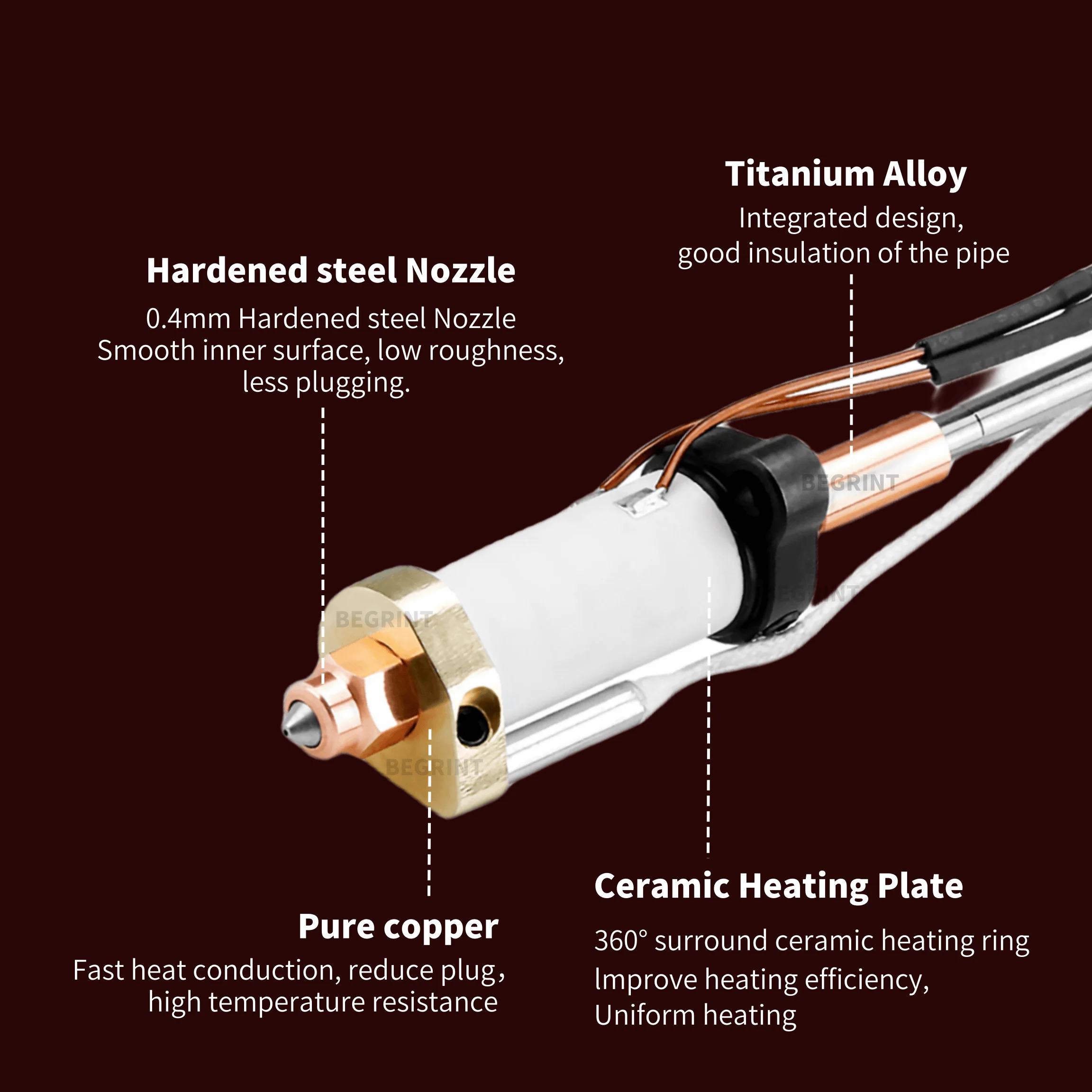 ชุดฮีตเตอร์เซรามิกทนความร้อนสู - 3D Printing Nozzle บทวิจารณ์และราคา