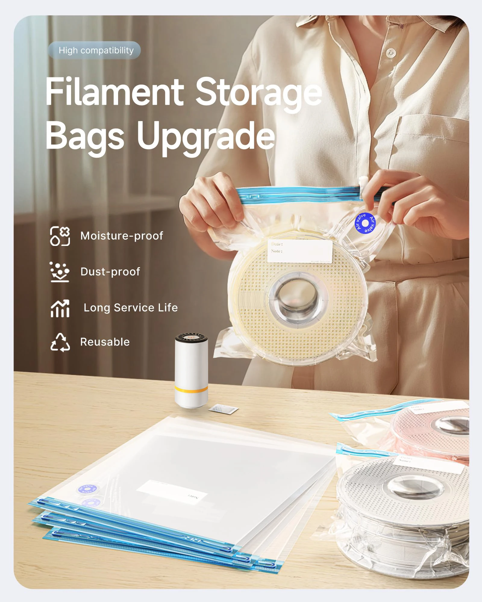 ถุงสูญญากาศใยเครื่องพิมพ์ 3D พ - 3D Printing Bambu Lab บทวิจารณ์และราคา