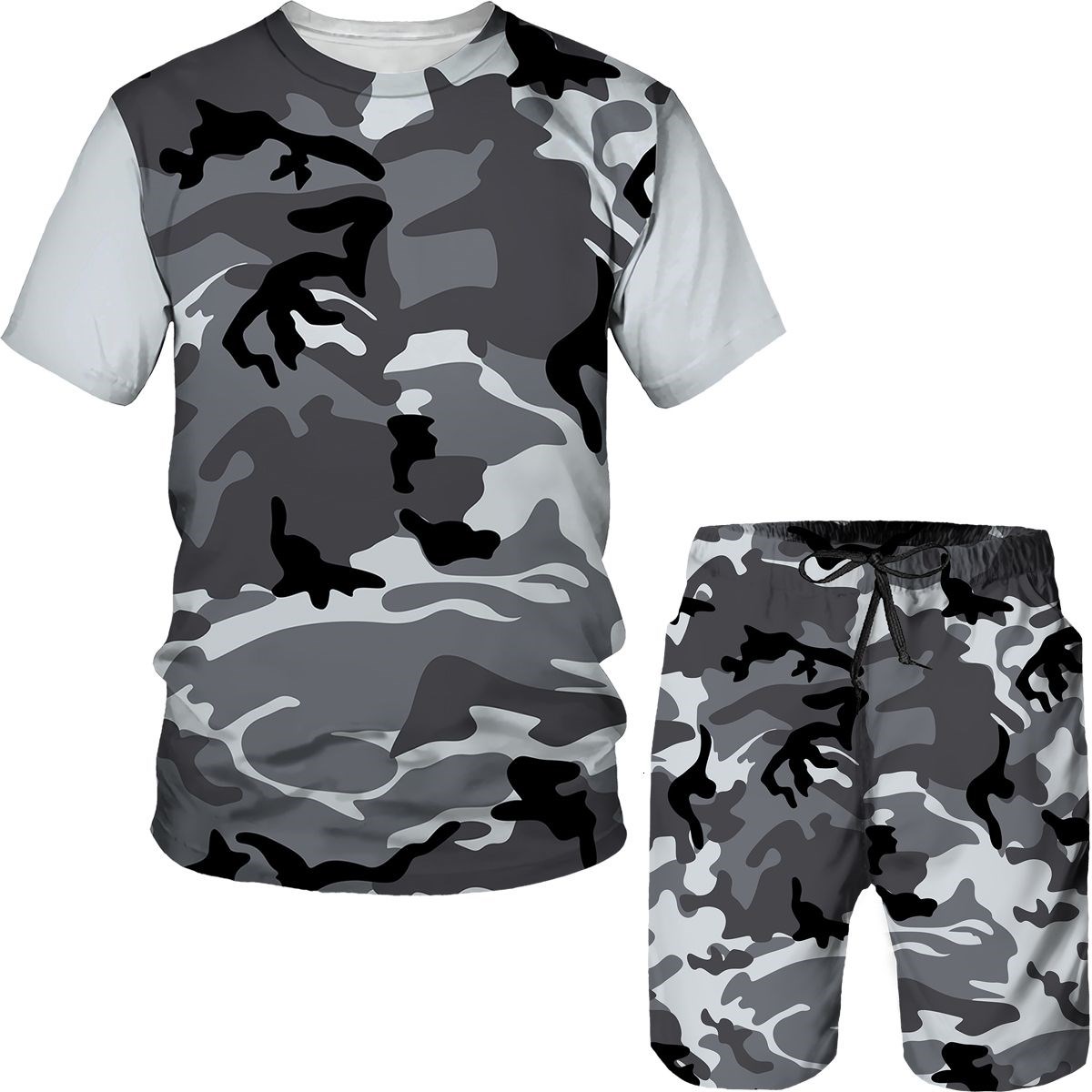 ชุดลายพรางผู้ชาย เสื้อยืดพิมพ์ - 3D Printing Jersey บทวิจารณ์และราคา