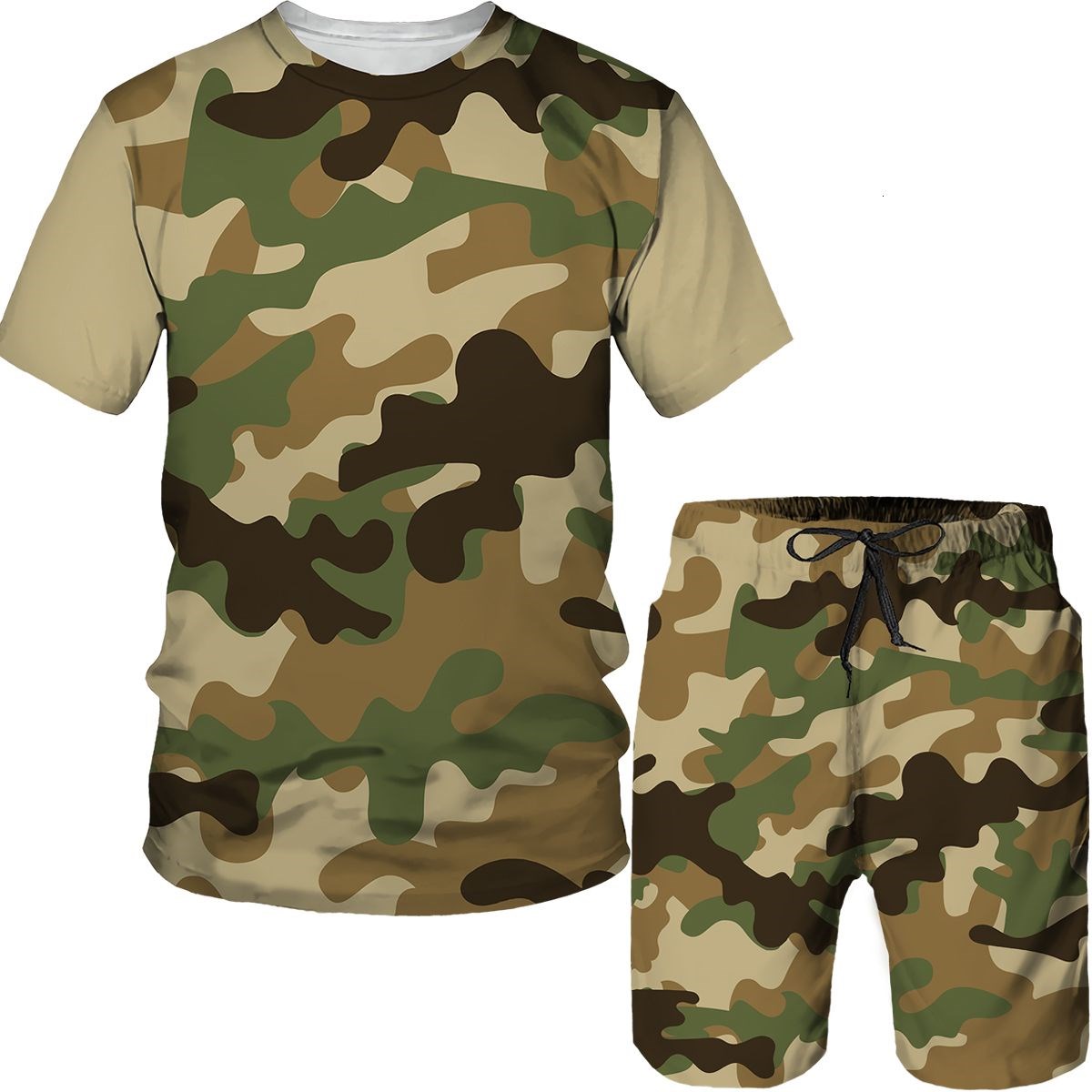 ชุดลายพรางผู้ชาย เสื้อยืดพิมพ์ - 3D Printing Jersey บทวิจารณ์และราคา