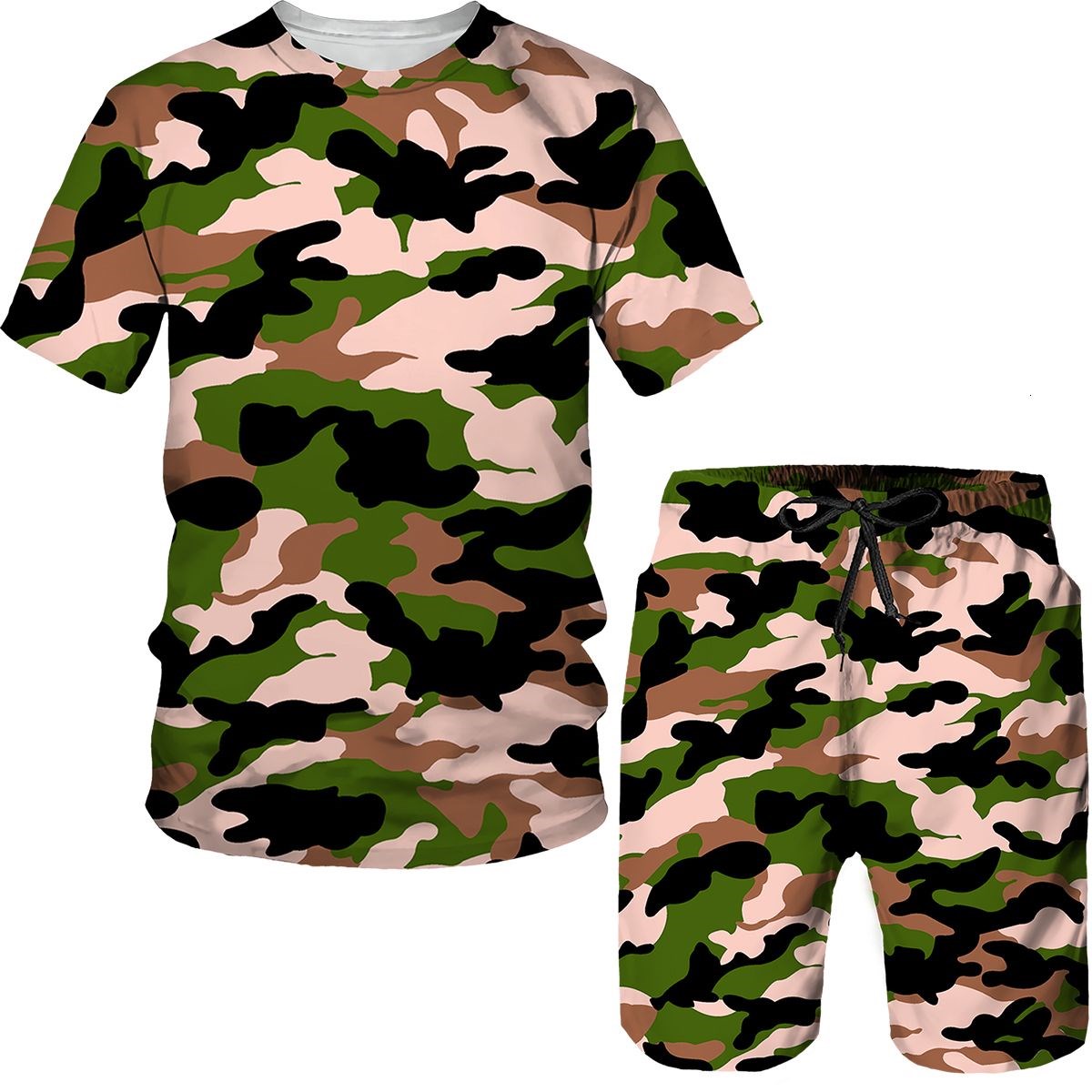 ชุดลายพรางผู้ชาย เสื้อยืดพิมพ์ - 3D Printing Jersey บทวิจารณ์และราคา