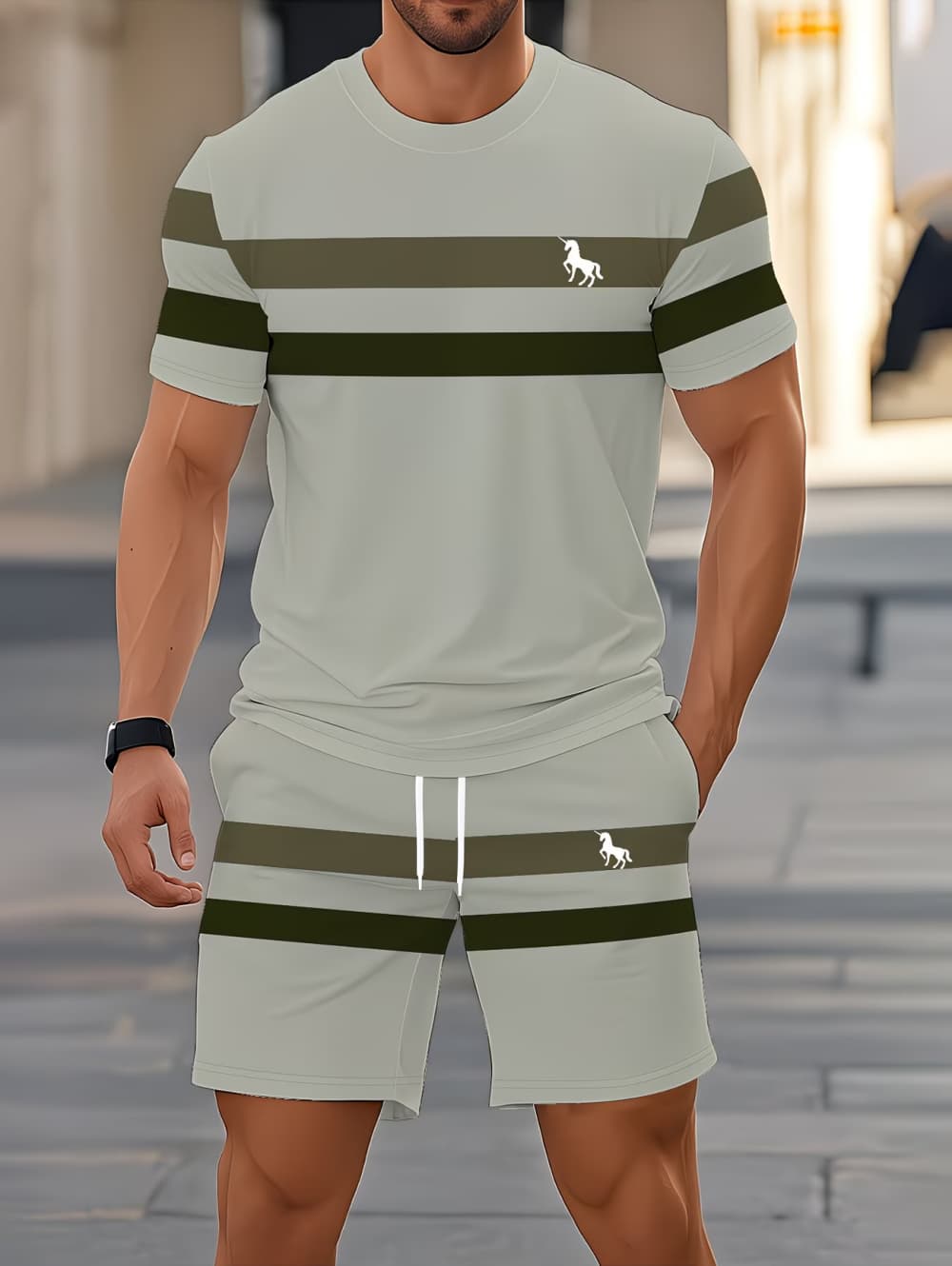 ชุดฤดูร้อนผู้ชายลายทาง 3 มิติ  - 3D Printing Jersey บทวิจารณ์และราคา