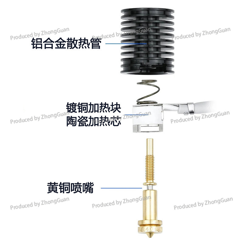 ปลอกหุ้มหัวฉีดเซรามิกทนอุณหภูม - 3D Printing Nozzle บทวิจารณ์และราคา